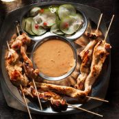 Chicken Satay with Spicy Peanut Sauce