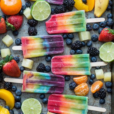 Rainbow Popsicles
