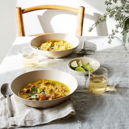 Burmese-Inspired Chicken Braised in Coconut Milk & Turmeric with Sweet Potato