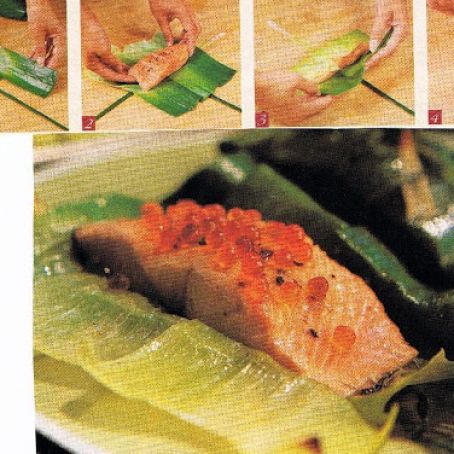 Leek Wrapped Salmon
