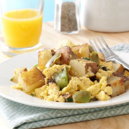 Potato Basil Scramble