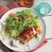 Bacon-Wrapped Cod with Frisee