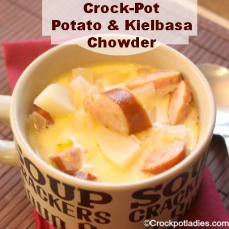 Slow Cooker Potato & Kielbasa Chowder
