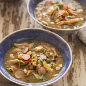 Spicy White Bean Chili with Shredded Chicken