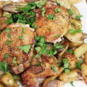 Skillet Chicken with Potatoes and Mushrooms Recipe