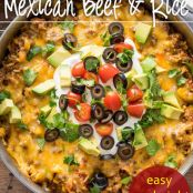 Mexican Beef and Rice Skillet
