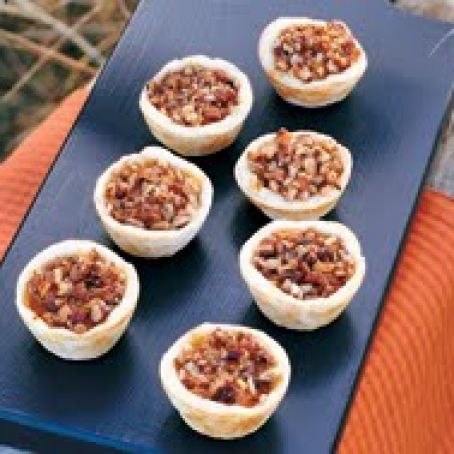 Pumpkin Cheese Tartlets with Butter Pecans