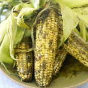 Cilantro Pesto Grilled Corn on the Cob