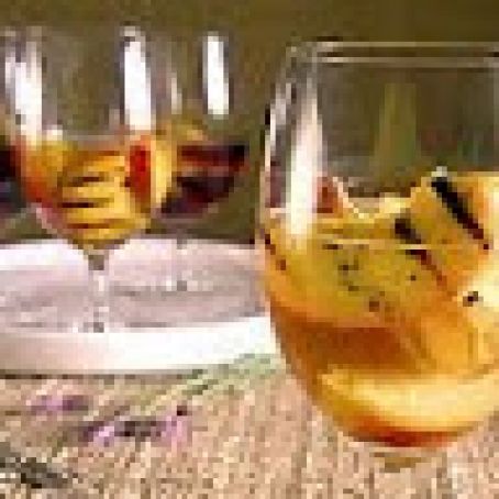 Grilled Peaches in Wine