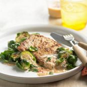 Pork Cutlets with Brussels Sprouts