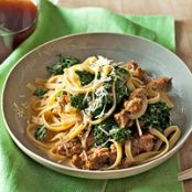 Fettuccine with Sausage & Kale