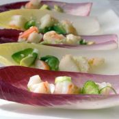 Avocado and Shrimp Salad on Endive Leaves