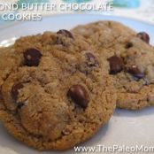 cookie - almond butter chocolate chip cookies