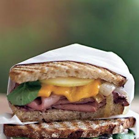 Roast Beef and Carmalized Onion Panini