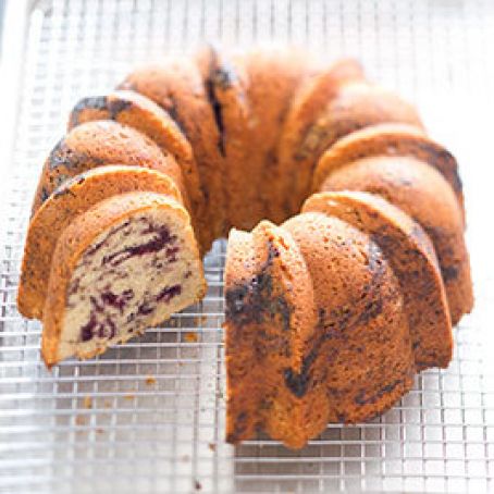 Marbled Blueberry Bundt Cake