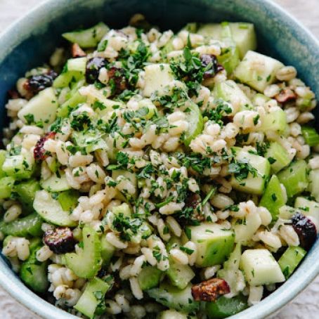 Barley Salad with Figs and Tarragon-Lemon Dressing