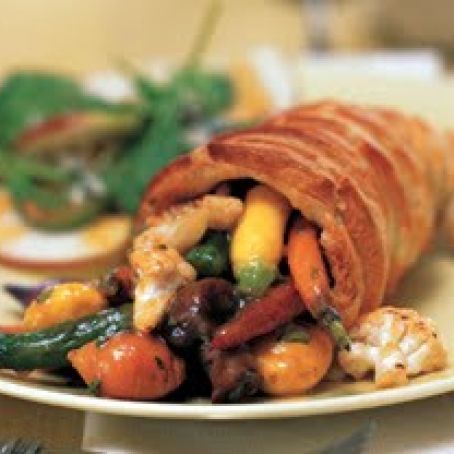 Roasted Vegetable Cornucopias