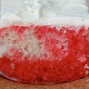Jello Cake with Swiss Meringue Frosting