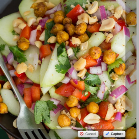 Thai-Inspired Cucumber Salad with Roasted Spiced Chickpeas