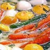 Baby Vegetables with Tarragon Nage