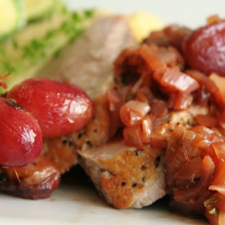 Pork Tenderloin with Roasted Grape Sauce