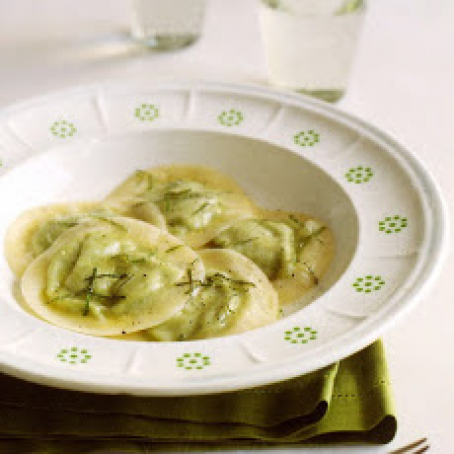 Ravioli Filled with Spring Peas, Ricotta and Mint Recipe