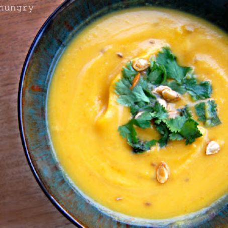 Quick Curried Coconut Pumpkin Soup