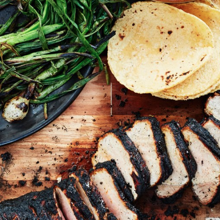 Grilled Pork Tenderloin in Charred-Chili Adobo