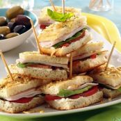 Mini Turkey Focaccia Sandwiches