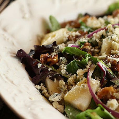 Pear, Walnut and Bleu Cheese Salad with Maple Dijon Dressing from Nordstrom’s Cafe
