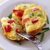 Individual Ham, Cheese and Veggie Frittatas