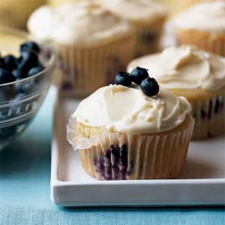 Lemon-Scented Blueberry Cupcakes