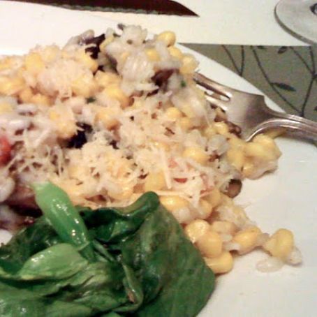 Corn Mushroom Risotto