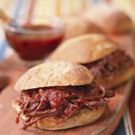 Smoky Barbecued Beef Brisket Sandwiches