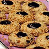 Chocolate Peanut Butter Thumbprint Cookies