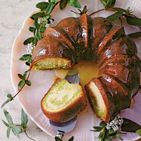 Green Tea-Honeysuckle Cake
