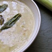 Vegan Potato & Leek Soup With Cashew Cream & Crispy Fried Sage | Collective-Evolution