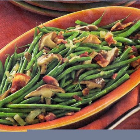 Green Beans with Mushrooms and Bacon