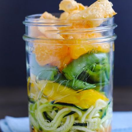 Asian Zoodle Salad Jars