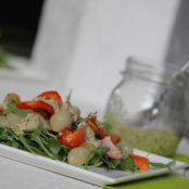 Roasted Vegetable Salad with Stinking Rose Dressing