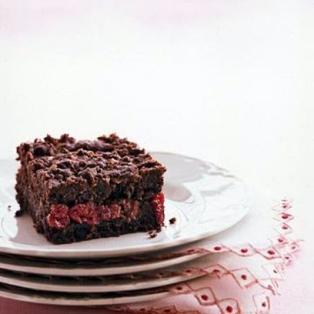 Chocolate Cherry Crumb Bars