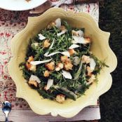 WILD ARUGULA SALAD w/GAR CROUTONS & PARM