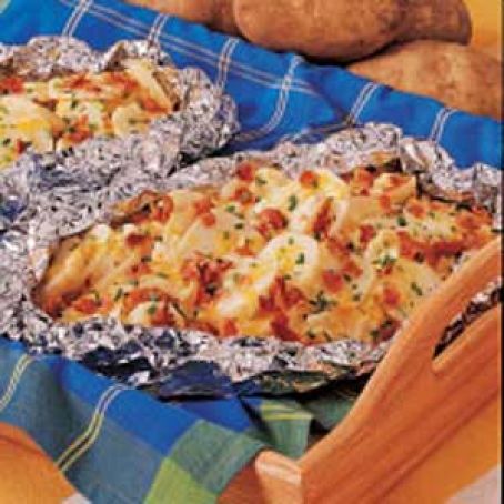 Grilled Three-Cheese Potatoes Recipe