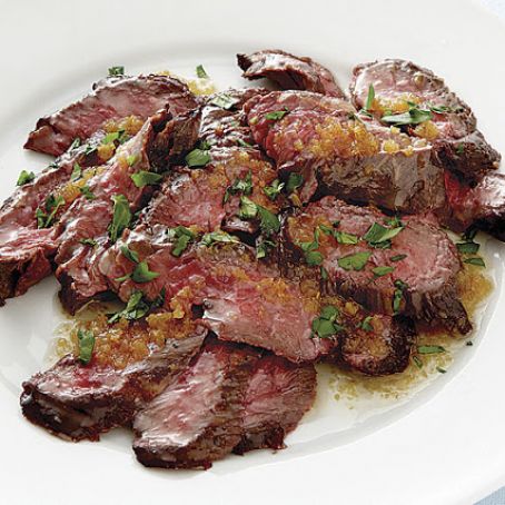 Brazilian Skirt Steak with Golden Garlic Butter