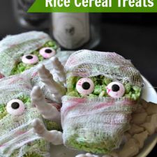 Monster Rice Cereal Treats from A Fork and Beans Halloween Special