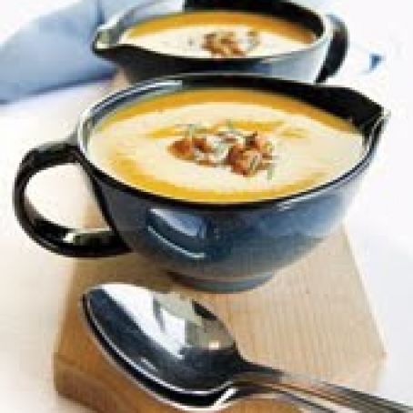 Maple Squash Soup with Maple Walnuts