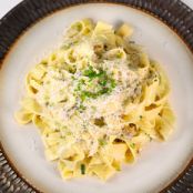 Chew:  Goat Cheese Fettuccine