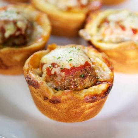 Chicken Meatball Sub Cupcakes