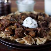 Pressure Cooker Beef Stroganoff