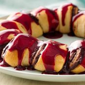 Chocolate Raspberry Crescent Ring